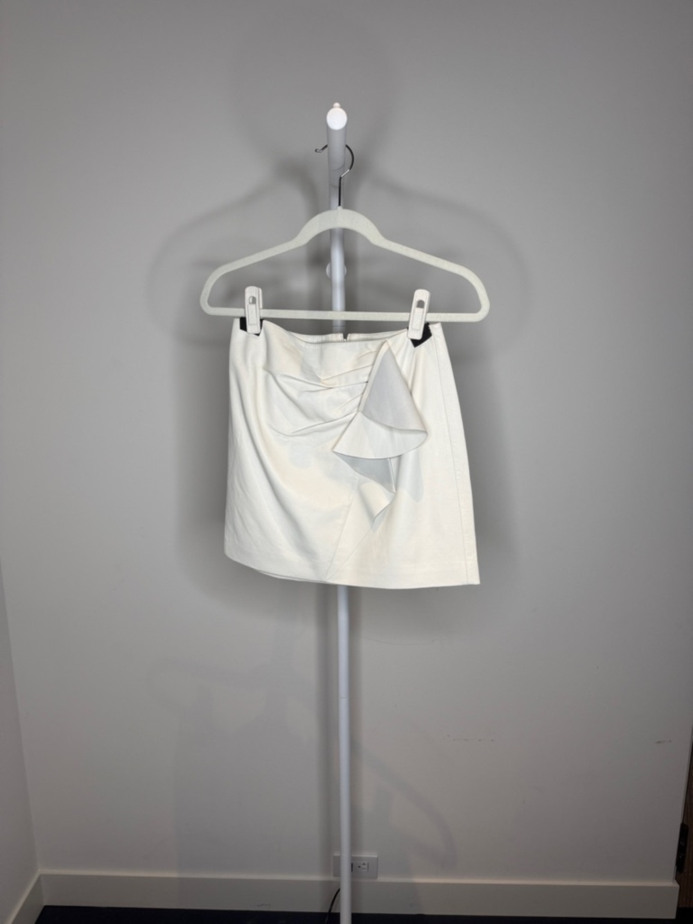 White Ruffle Detail Mini Skirt - Picture 1 of 1